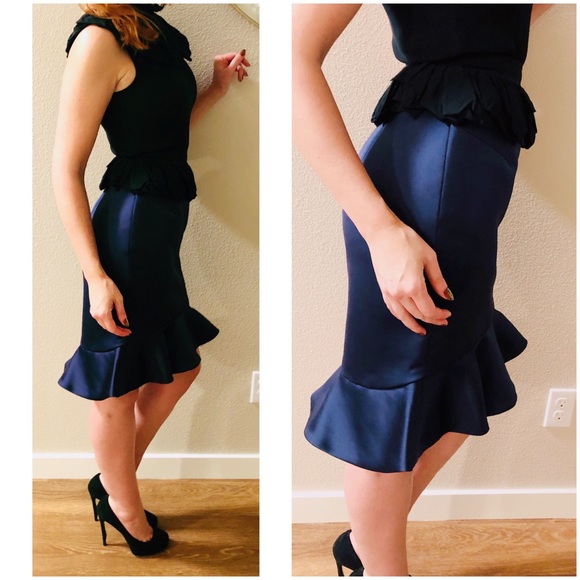 MCQ Periwinkle Blue Flounce Mini Skirt 42 US 4 6 - Picture 4 of 9